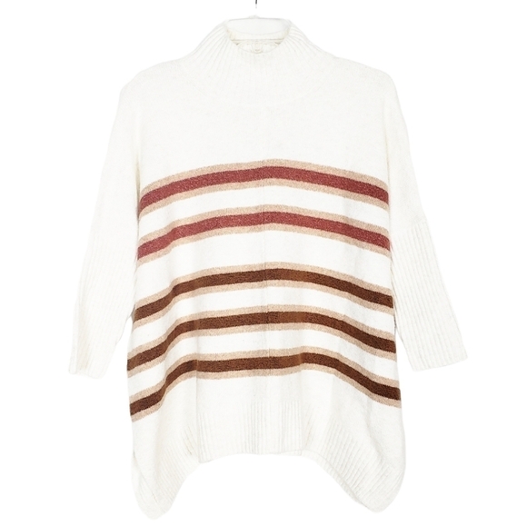 LOFT Outlet striped sweater quarter sleeves fall autumn - Picture 1 of 5